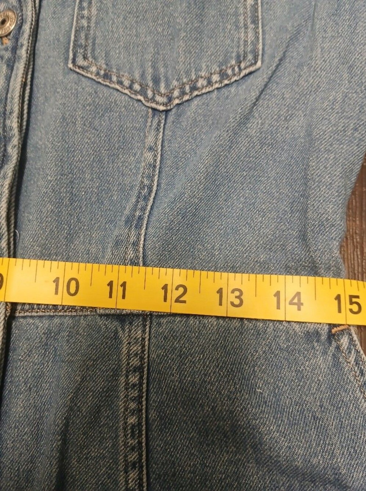 Levi’s Medium Blue Denim Button-Front Shirt Mini Dress