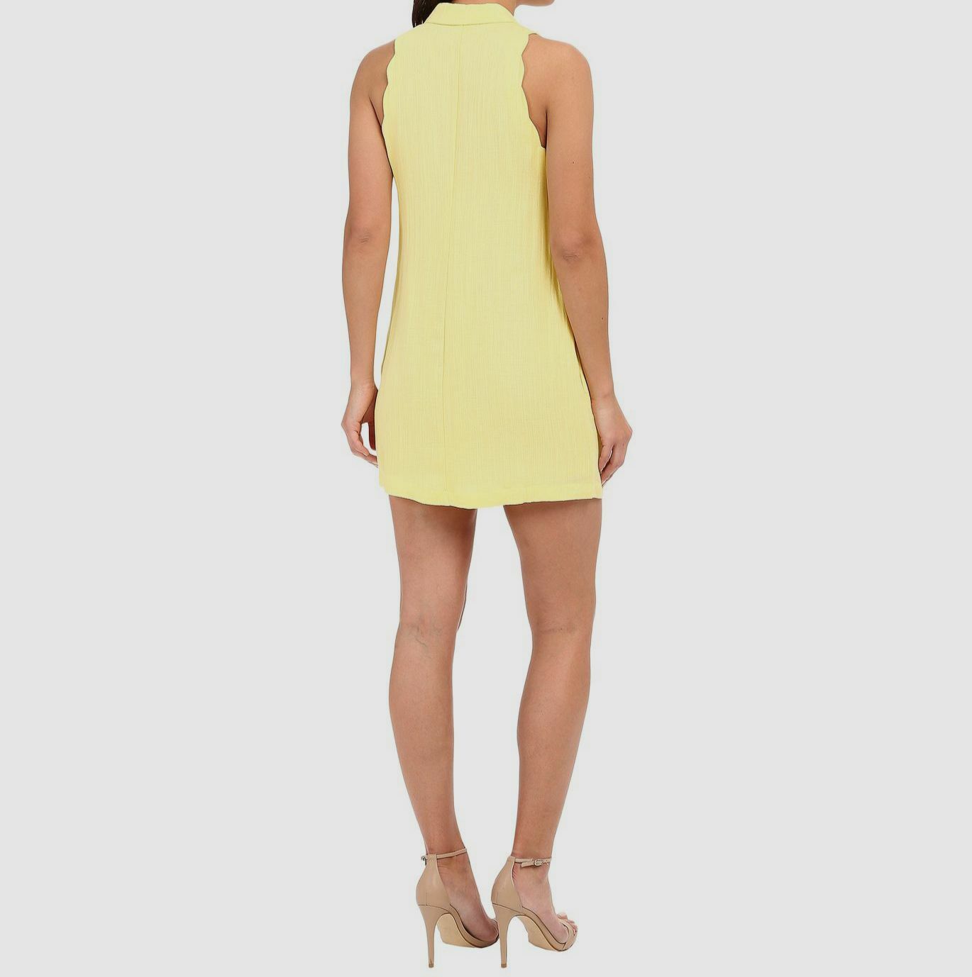 $72 Brigitte Bailey Women’s Yellow Sleeveless Button Down Shirtdress Size Medium
