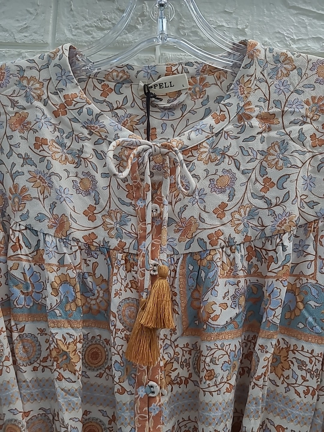 New Spell Sunshine Bandit Tunic Dress Desert Sage Size Large