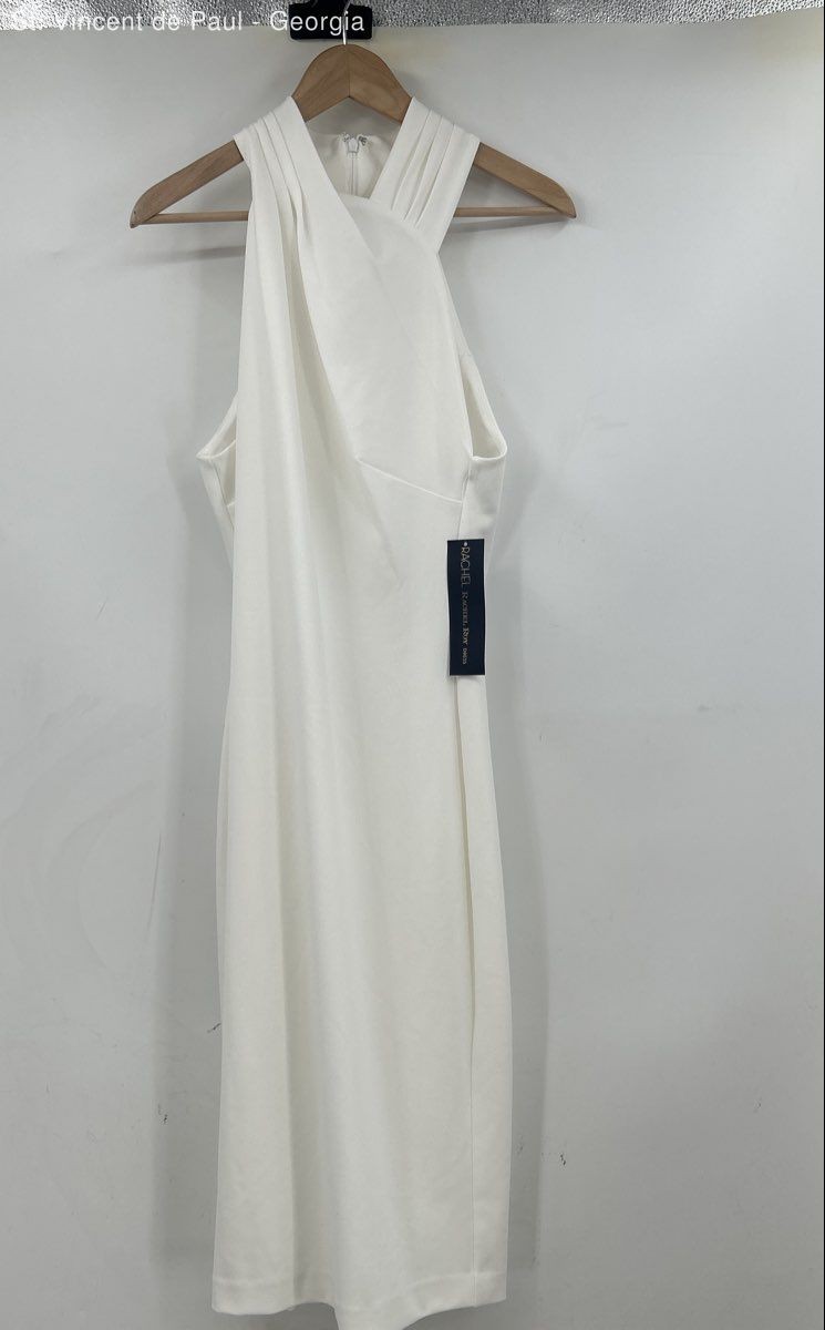 Rachel Roy White Long Halter Dress Sleevless Women’s L New With Tags