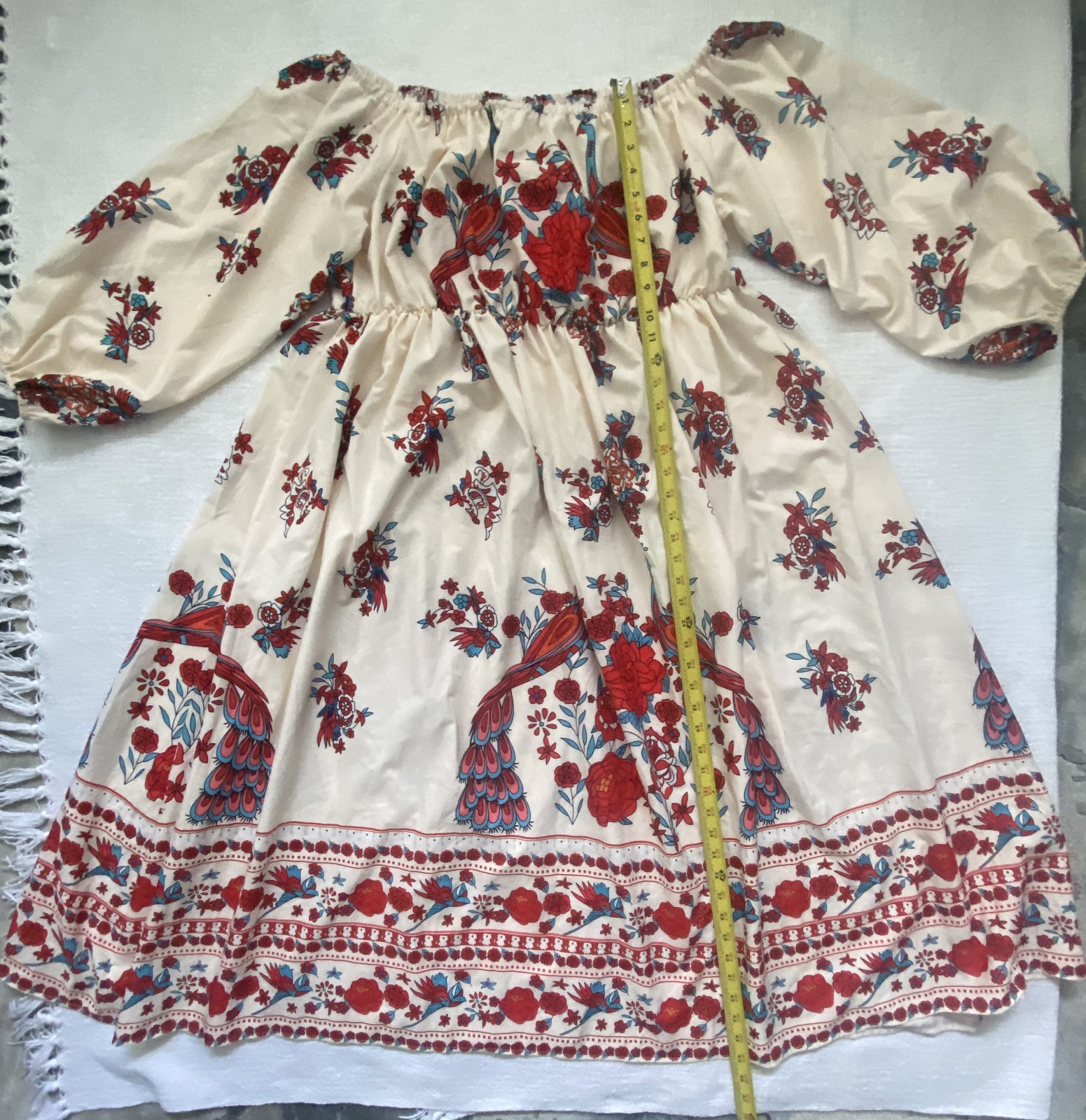 SHEIN CURVE WOMENS MULTI-COLOR HOBO FLORAL PEACOCK DRESS – SIZE 3XL – EUC