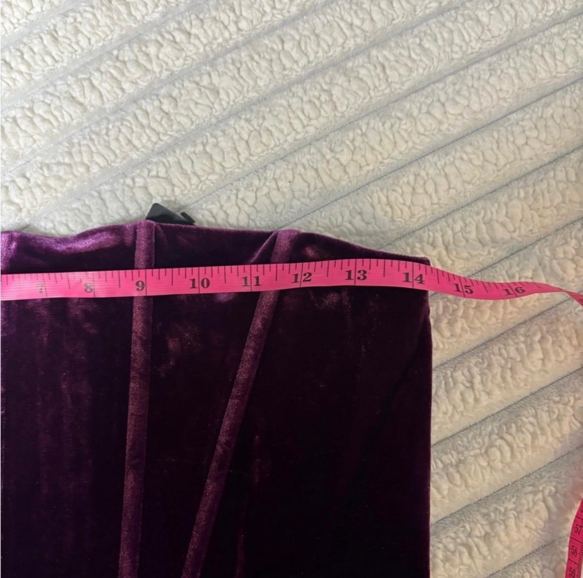 LULUS -Size M- Glamorous Celebrations Dark Purple Velvet Strapless Tulip Dress..