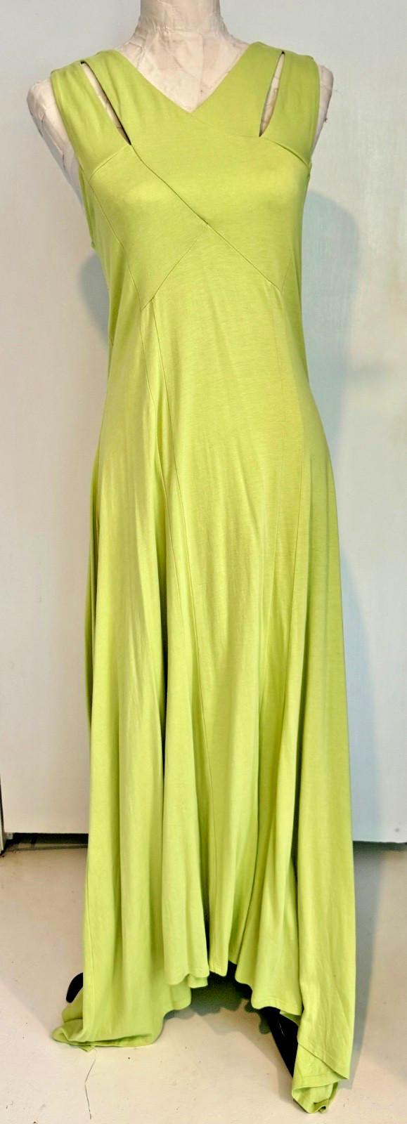 Soft Surroundings Stretch Sleeveless Lime Body Con Dress SZ Sm