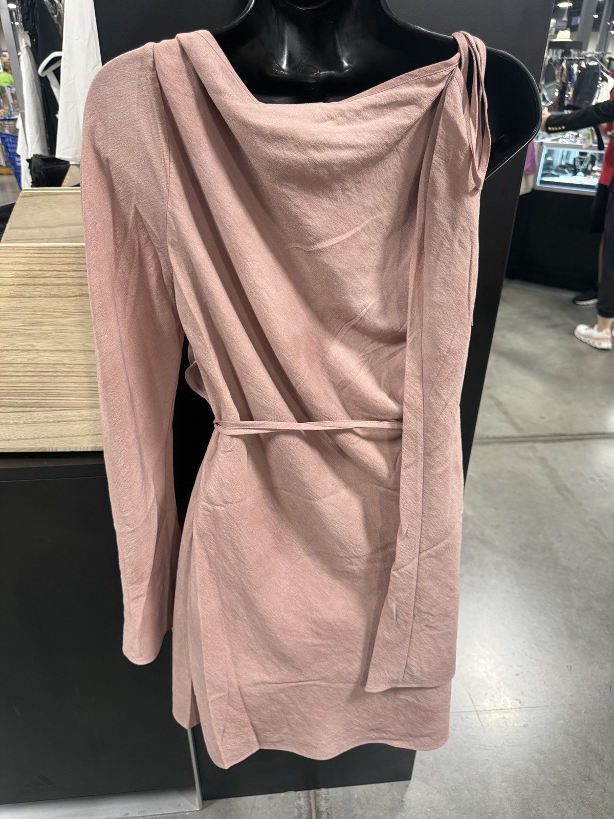 Acne Studios Women’s US 4/EU 36 Wrap Tunic Dress Mauve Pink FN-WN-DRES000990 New