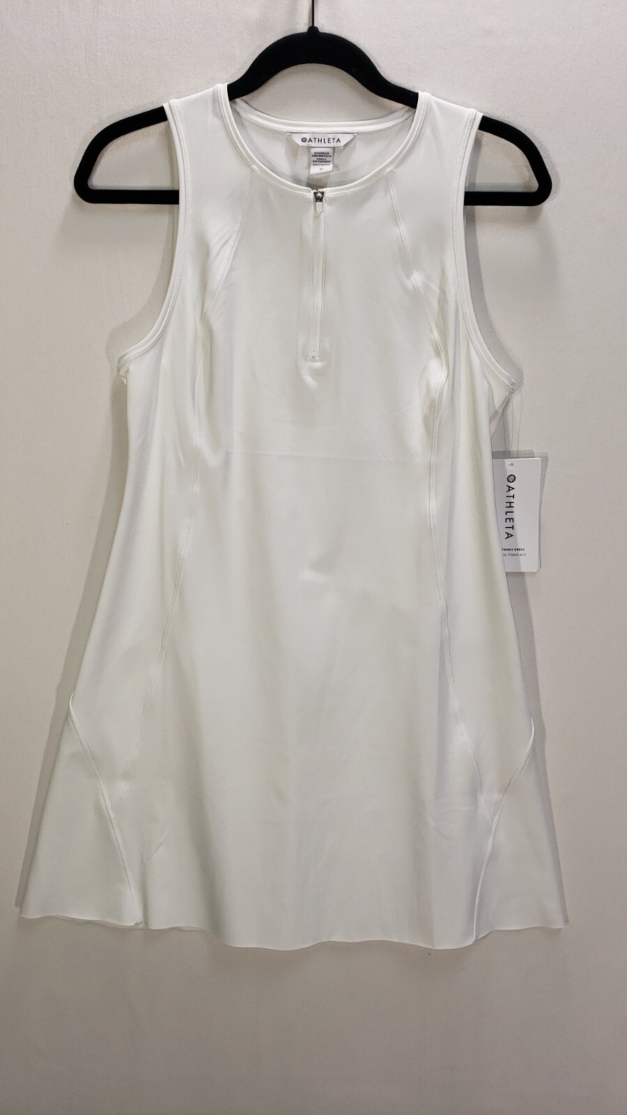 NEW ATHLETA Ace Tennis Golf Dress 1/4 Zip Sleeveless Stretch Size Medium UNLINED