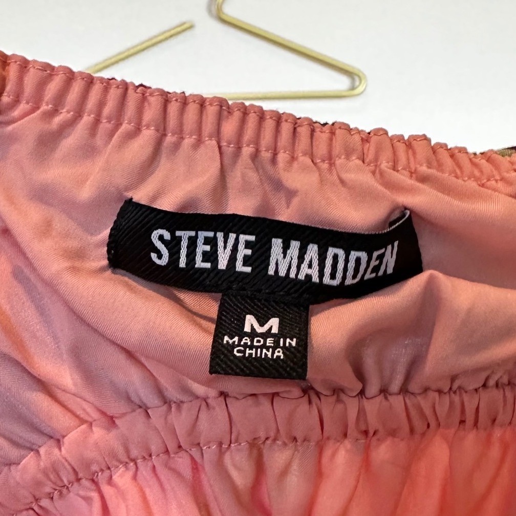 Steve Madden Floral Pink Cotton Summer Vacation Apparel Women’s Heather Dress