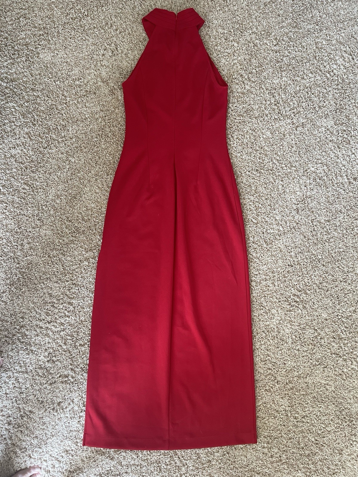 Rachel Roy Sexy Red Bodycon Halter Fitted Dress with Thigh High Split Large