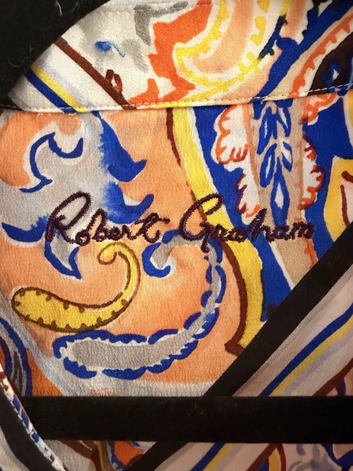 Robert Graham Caitlin Multicolor Printed Silk Cotton Blend Dress Size XS