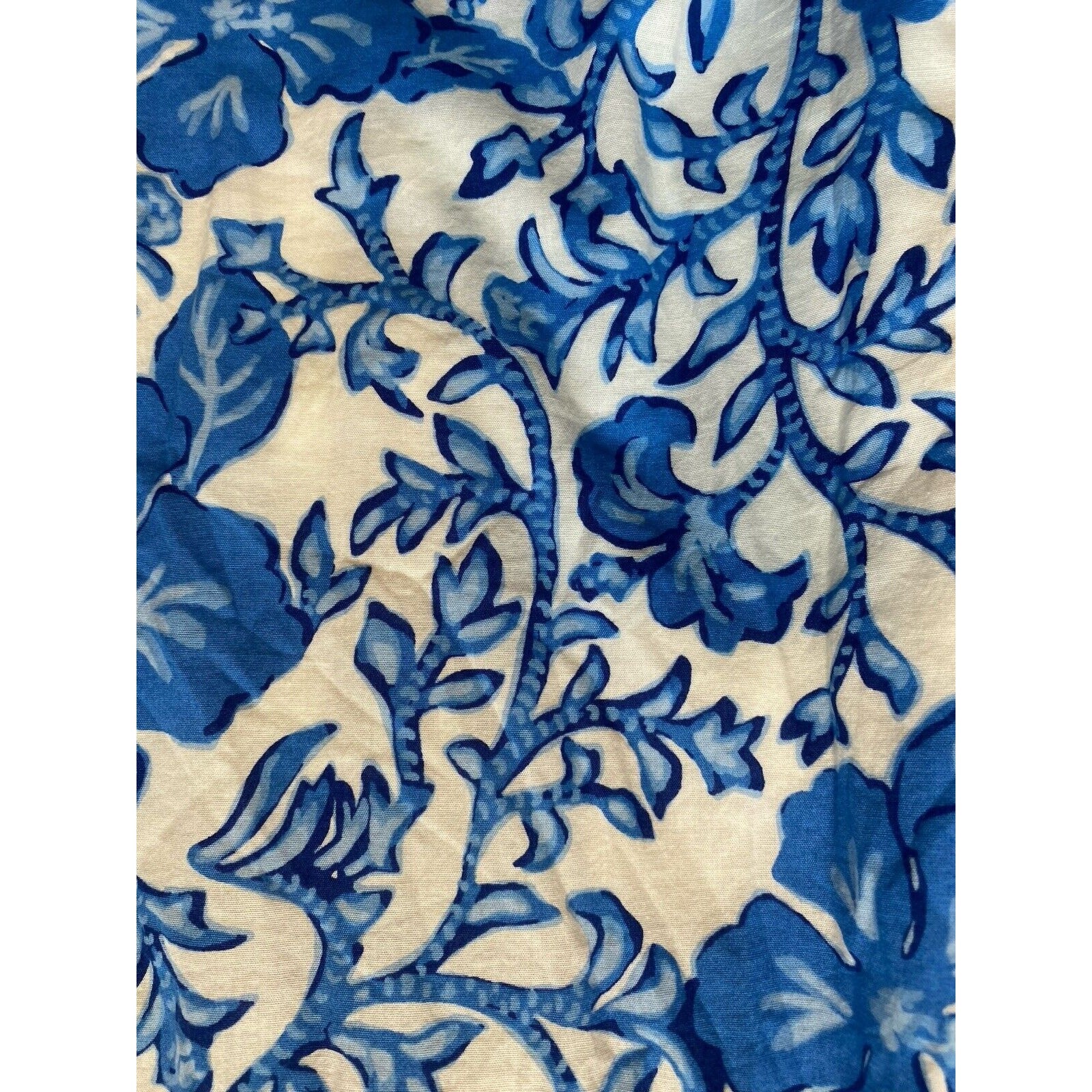 NEW Vineyard Vines Dress Womens XL Blue & White Floral Classic Trad Wife Midi