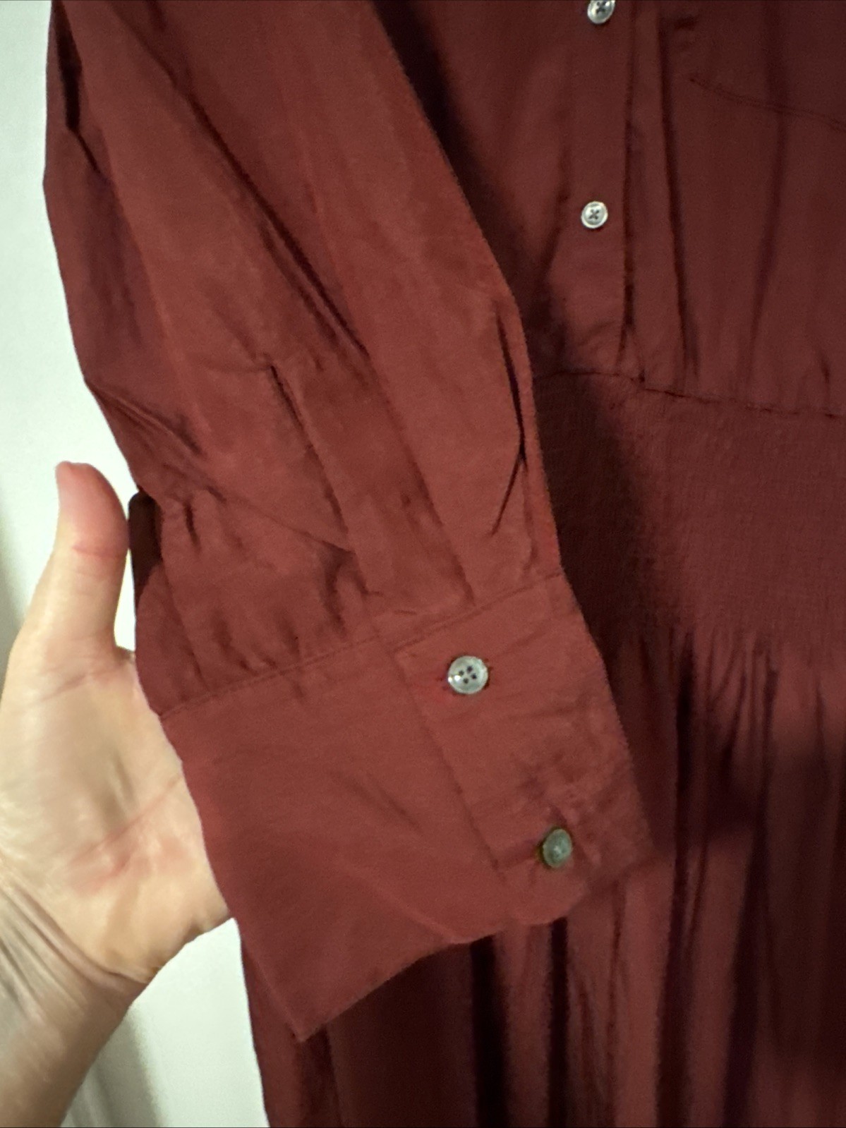 Future Collective Women’s Collared Midi Dress Burgundy Size 1X