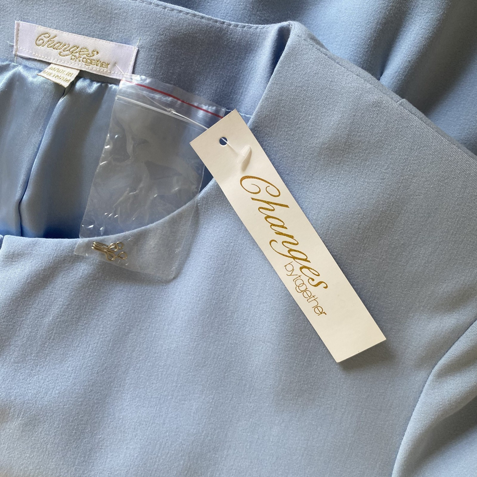 NWT Changes By Together Womens 18 Set Coat/Jacket w Dress Light Blue Formal