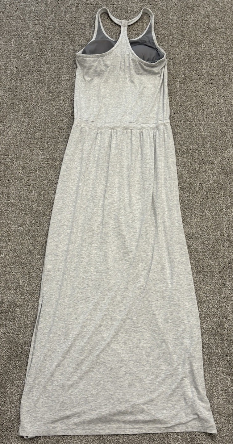 Athleta Cressida Drawstring Waist Maxi Dress Heather Grey Women’s X-Small