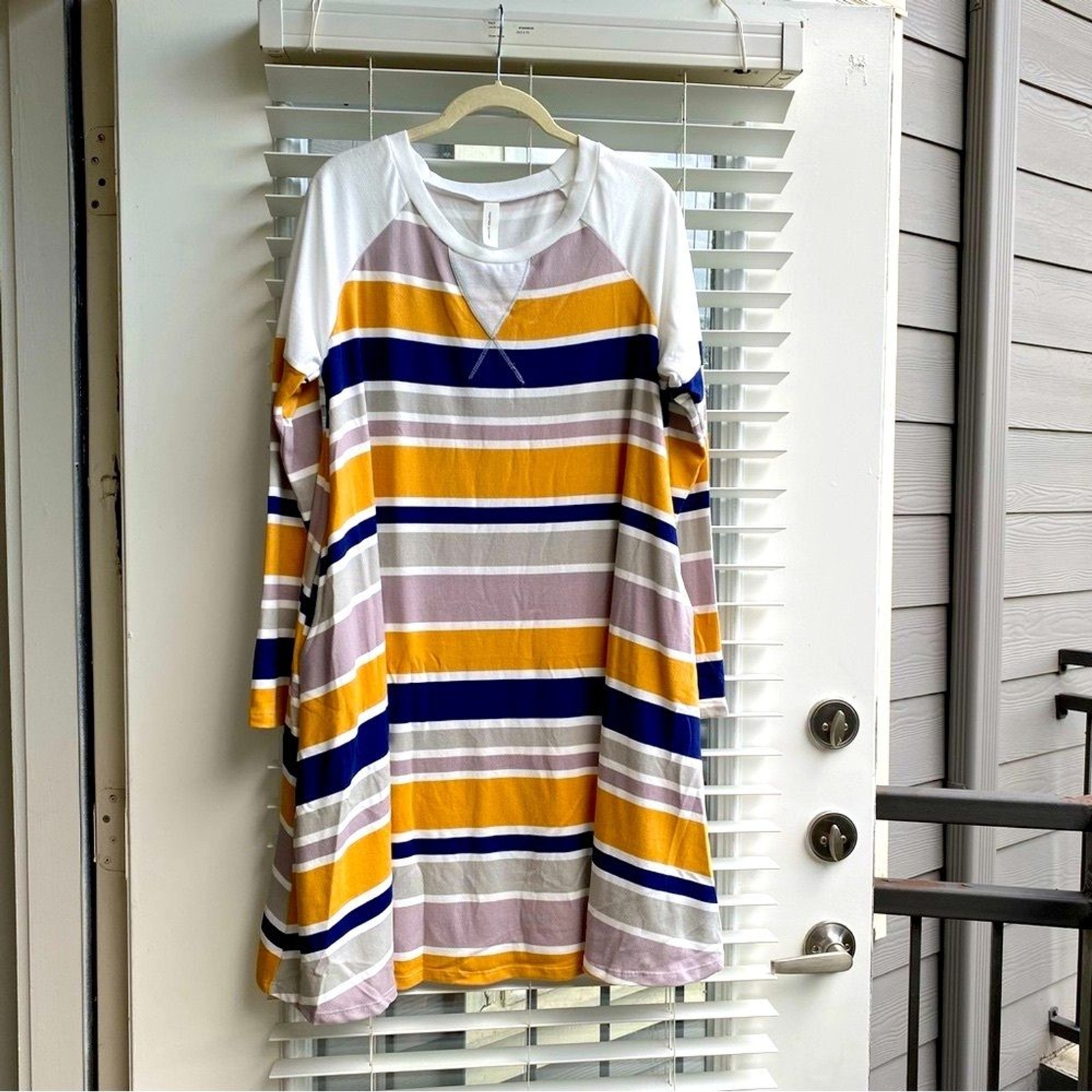 NEW Together Clothing Small Curve Neck Raglan Sleeve Pockets Flare Shift Dress