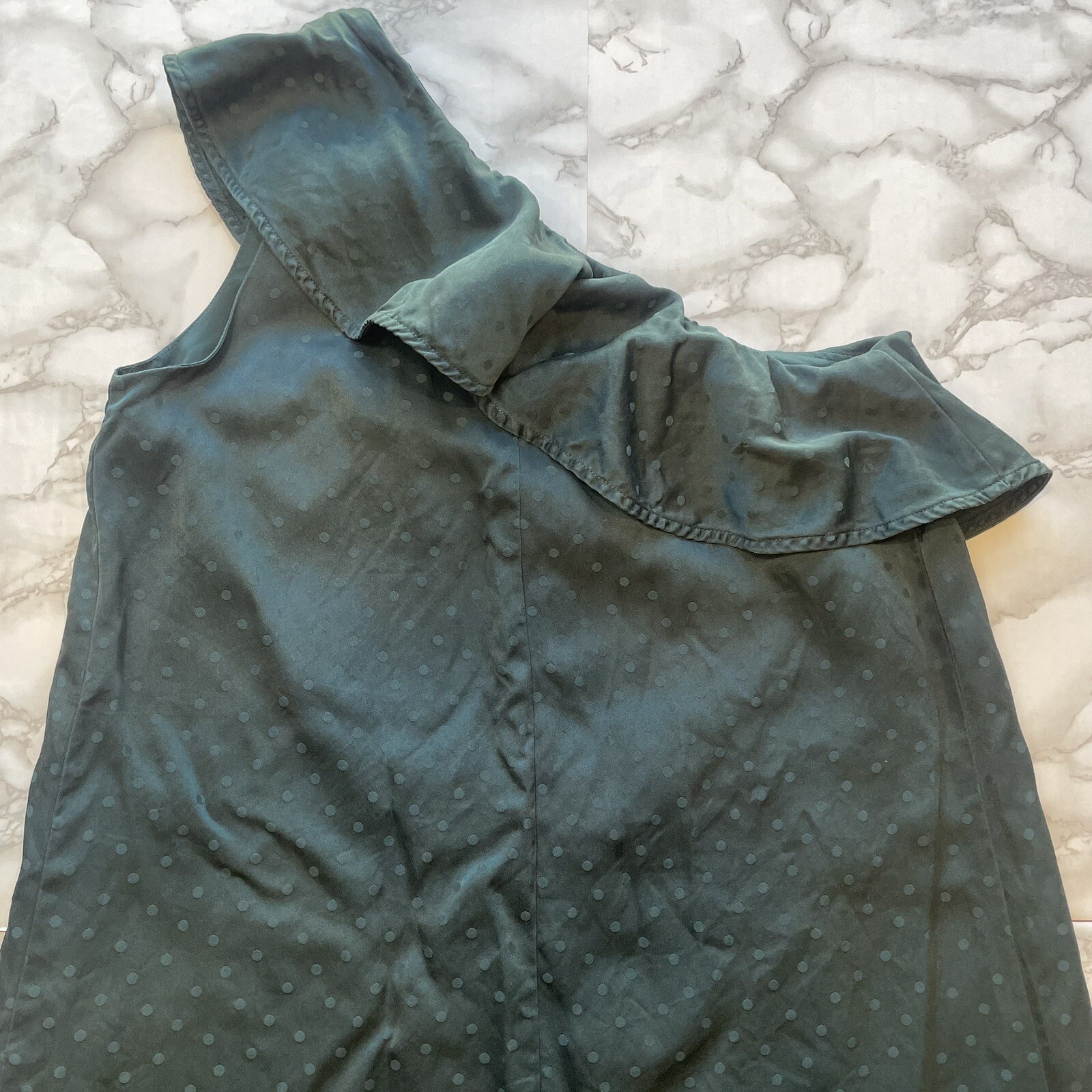 Madewell Silk Dance Floor One Shoulder Shift Dress Size 0
