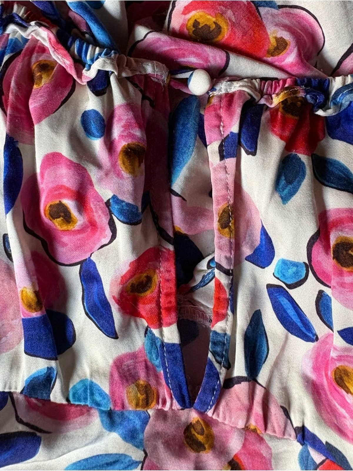 For Love & Lemons Floral Dress- Size 2X- Pink Blue & White- Plus Size Maxi Dress