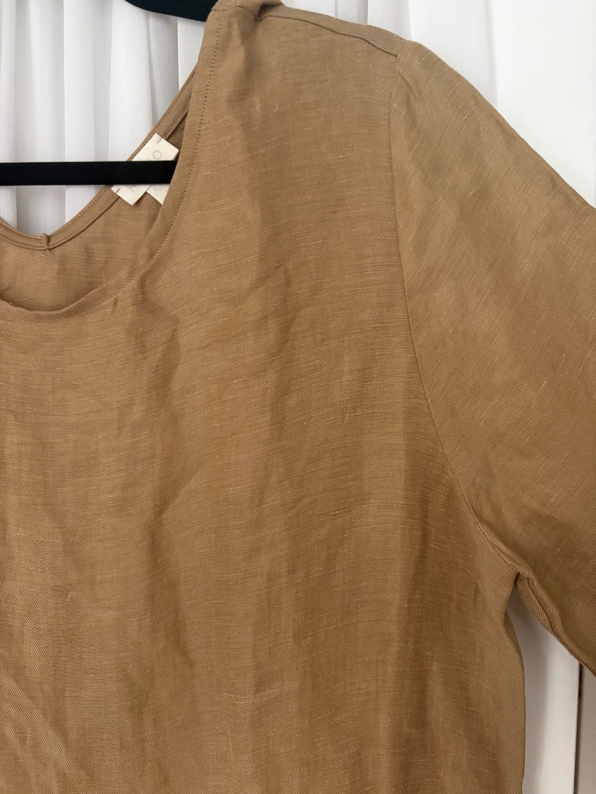 HANRO Urban Casuals Linen Blend Dress Camel Beige Medium (no belt)