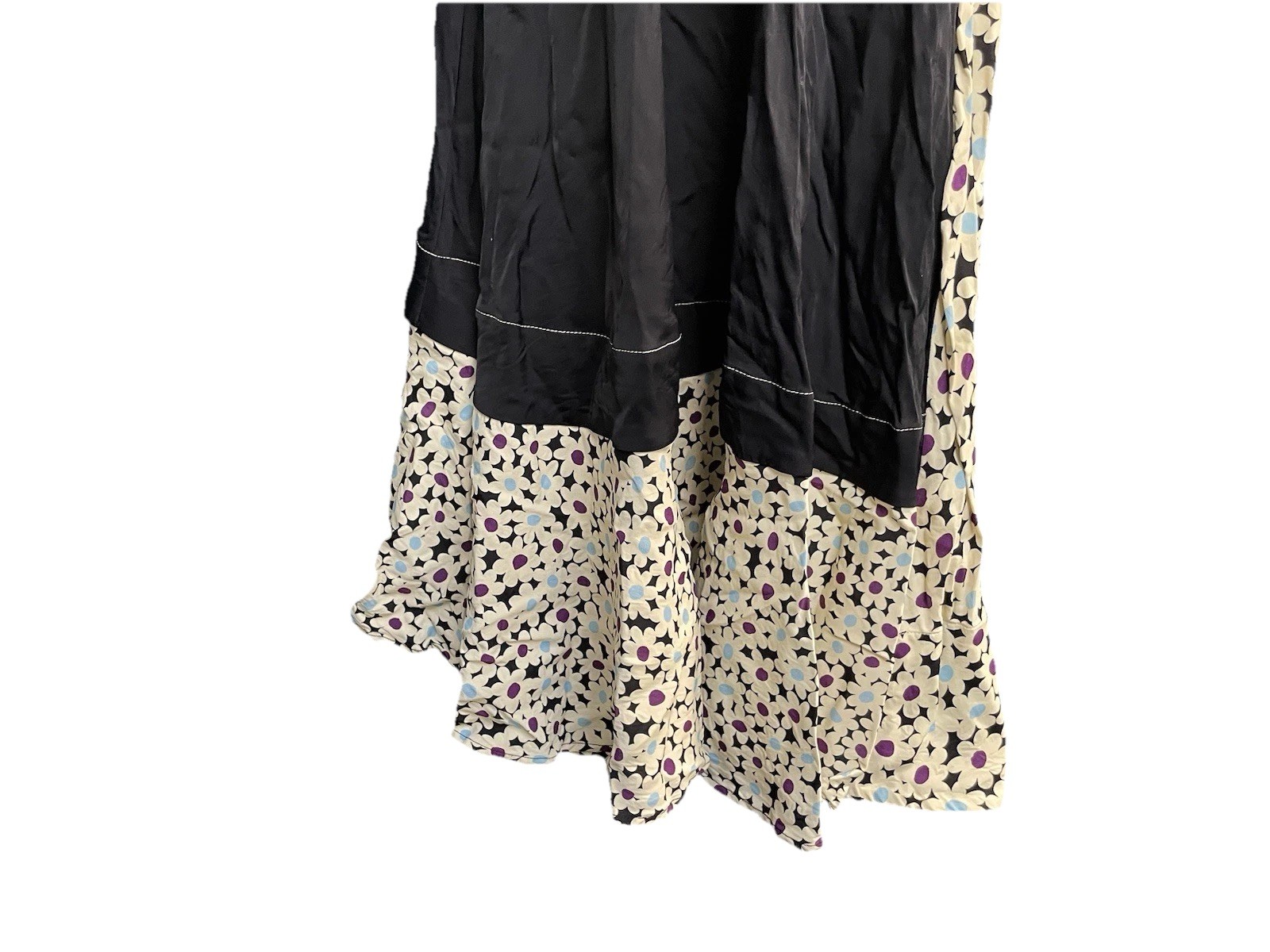 CO Collections Maxi Daisy Asymmetric Slit Front Button Strap Jumper Dress Small