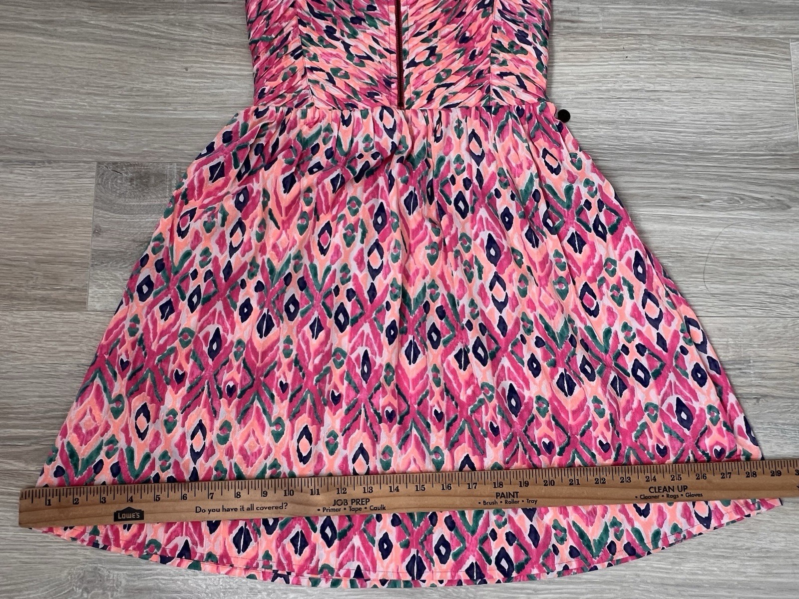 Roxy “A Shore Thing” Pintucked Front Zip Smocked Dress Small Resort Beach Party