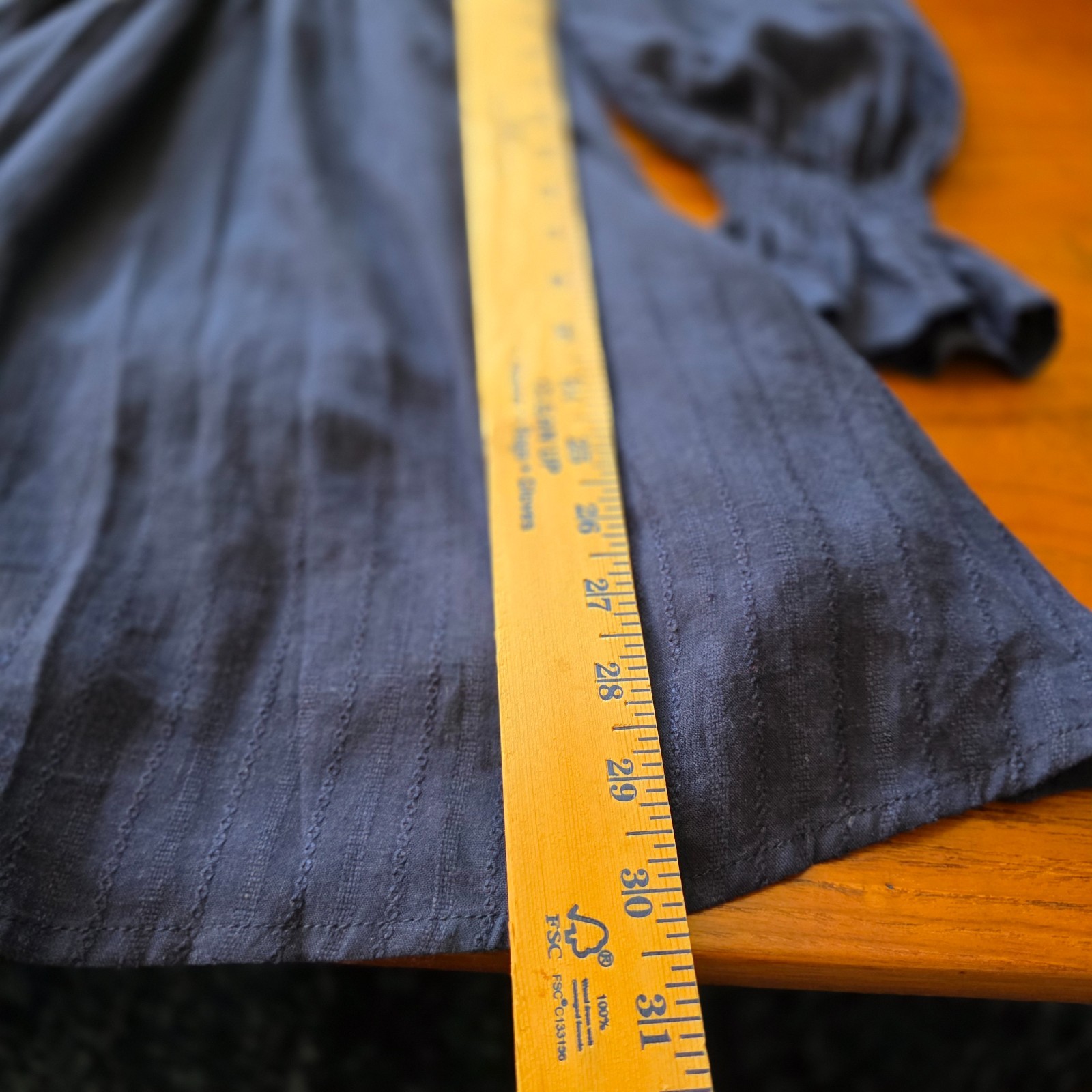 Lulus Navy Smock Gathered Top Bell Sleeve Dress size XS NWT