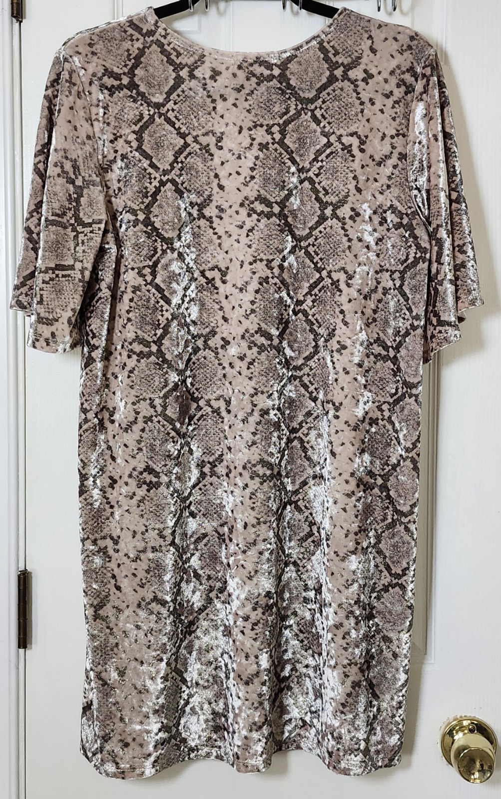 Cherish Short Flutter Sleeves Dress Knee Length Sheath Dress Size L