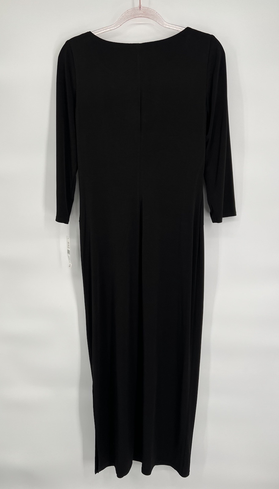 Glamour Black Dress Long Sleeve Stretch Knit Size 10 NWT Originally $80