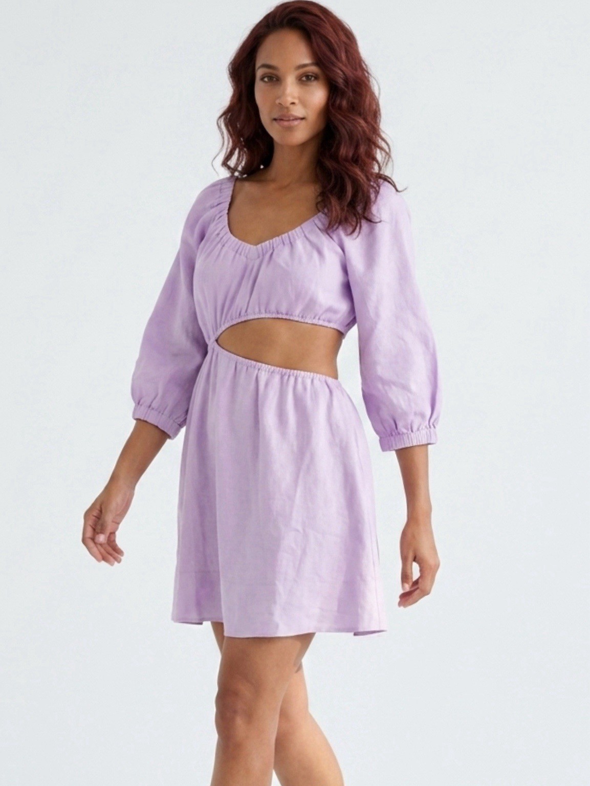 SOVERE Entice Reversible Mini Dress Size Small New Without Tags Lilac Color