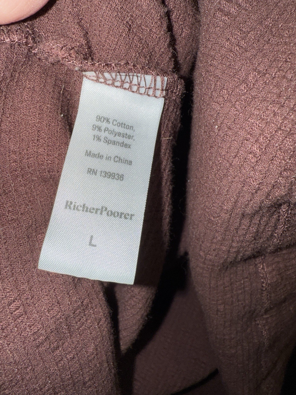 Richer Poorer Dress Cloud Weave Button Up Brown Large Long Sleeve Brown Boho