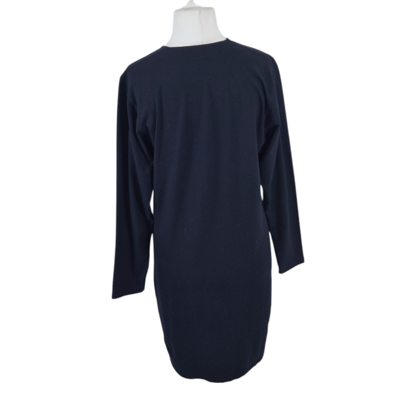 Peruvian Connection Jersey Dress Pima Cotton Black Minimalist Womens Size L