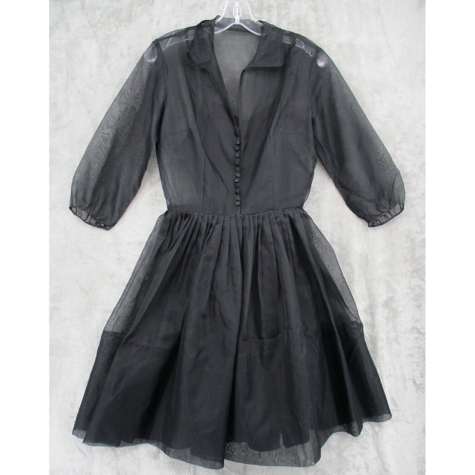 Vintage Jerry Gilden Dress Womens XS Fit & Flare 2 Piece Sheer Timeless Party