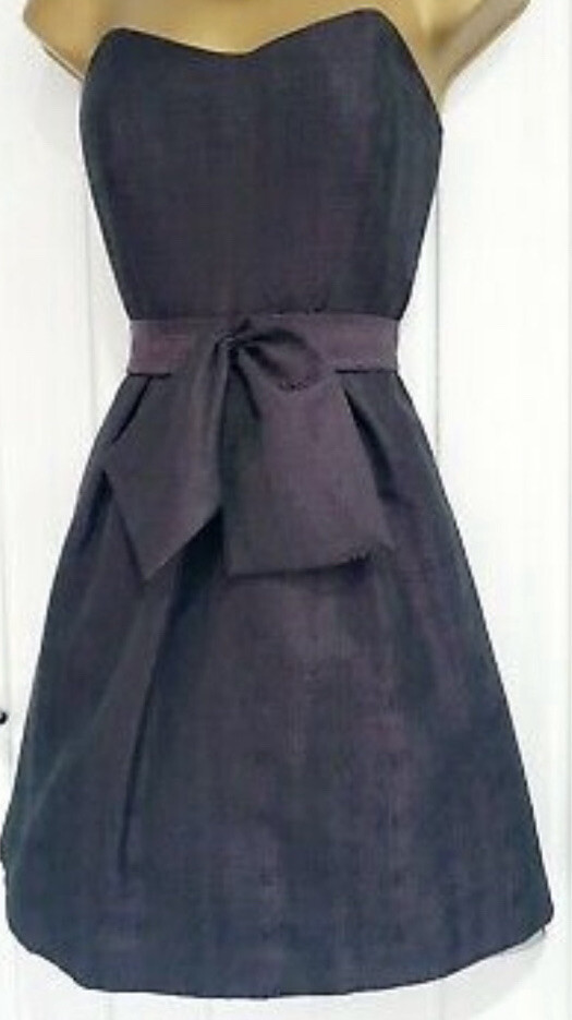 NEXT PURPLE/BLACK BODICE DRESS.UNDER NET. SHIMMER FABRIC.OCCASION,UK 6.Eu 34.