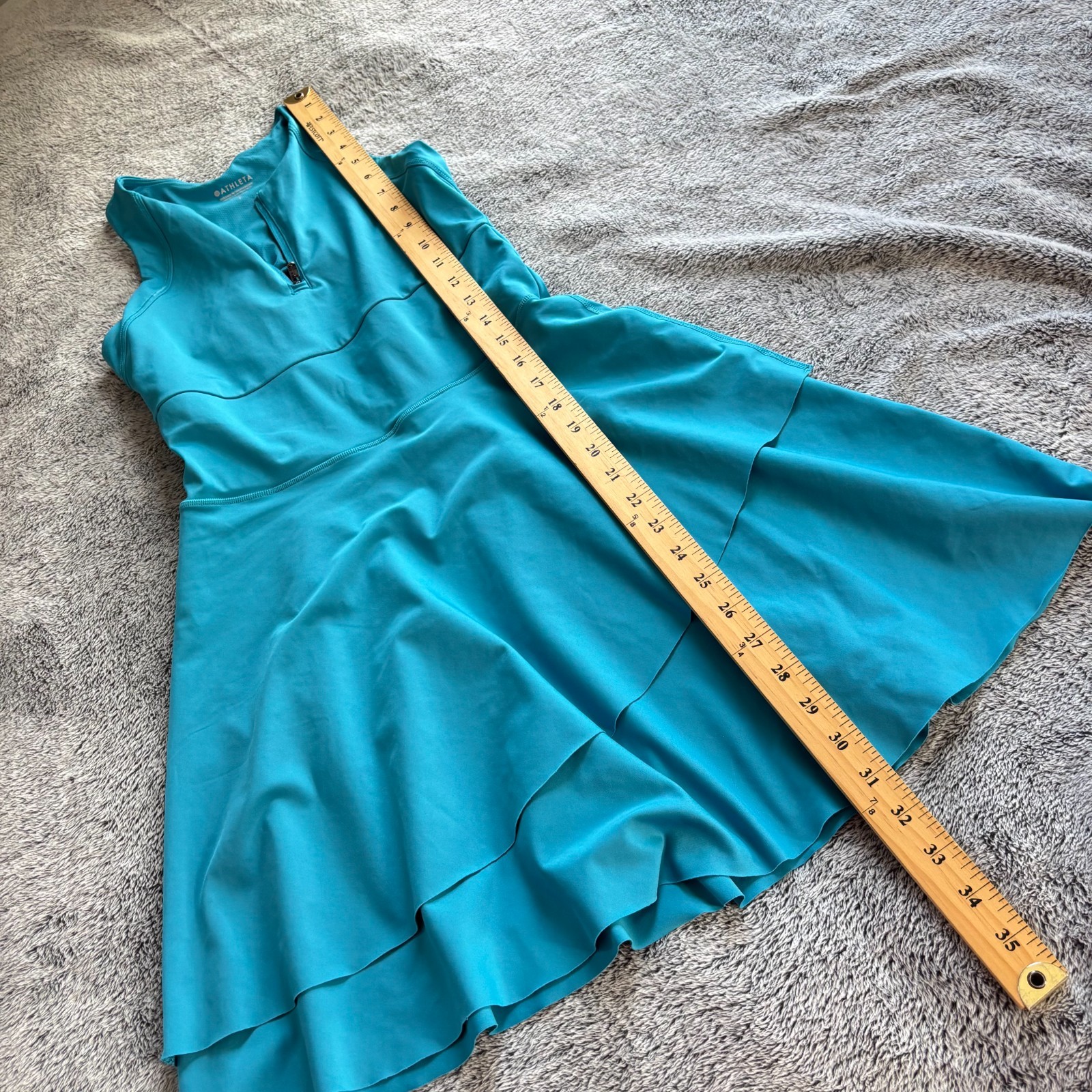 Athleta Break Point Dress Small Pacific Blue Athletic Athleisure Tennis 19234