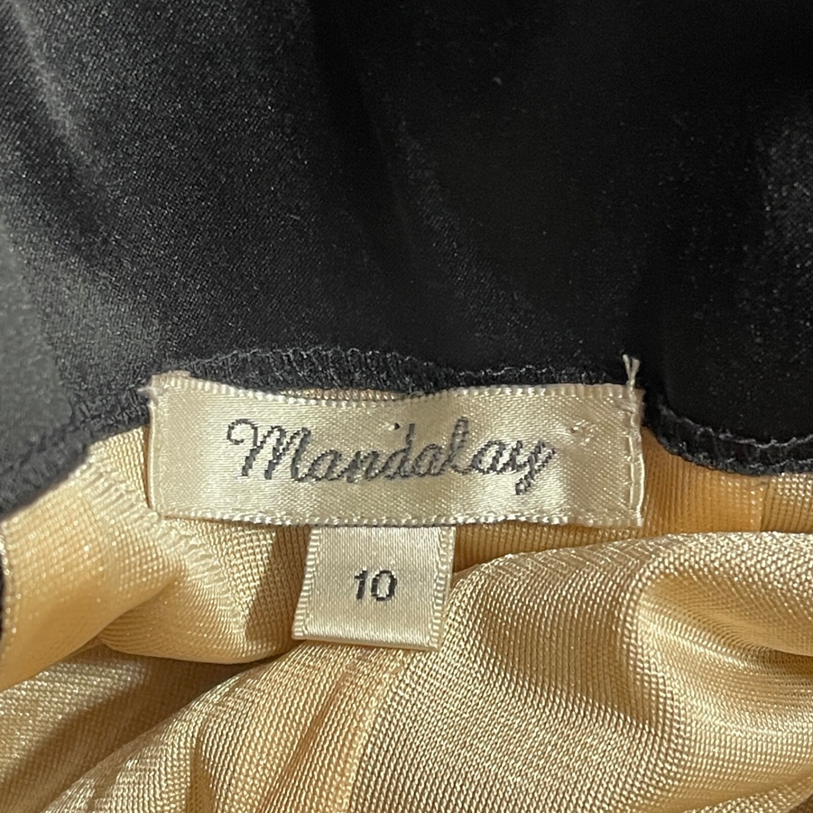 Mandalay Black Lace Sequins Embellished Maxi Dress Evening Gown Size 10