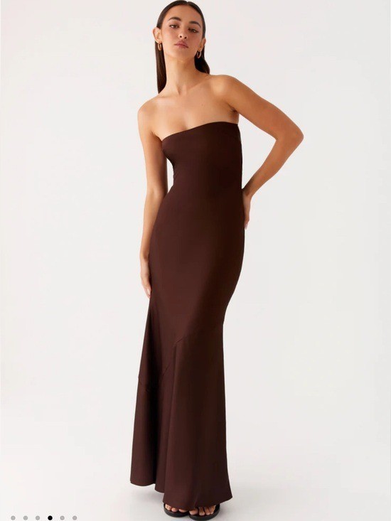 NWT PEPPERMAYO Endless Nights Maxi Dress strapless flowing silhouette low back 4