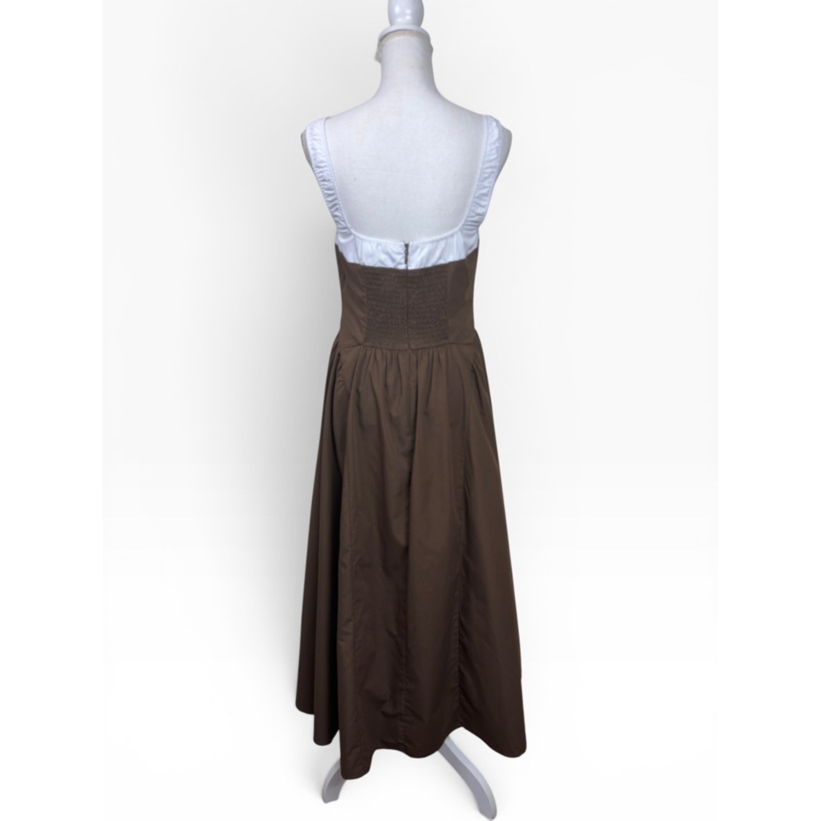 MOON RIVER by Anthropologie Two Tone Drop Waist Peakaboo Dress Size Medium