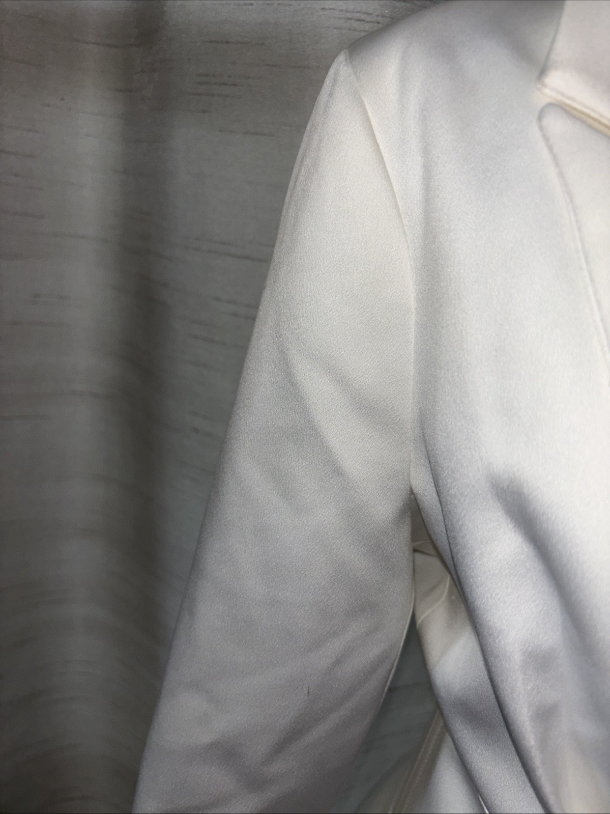 Akira Modern Chic Sleek Bodycon Structured White Satin Corset Blazer Dress SZ M