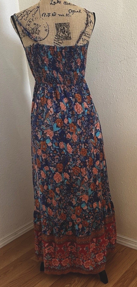 Floral Spaghetti Strap Shift V-neck Dress No Brand