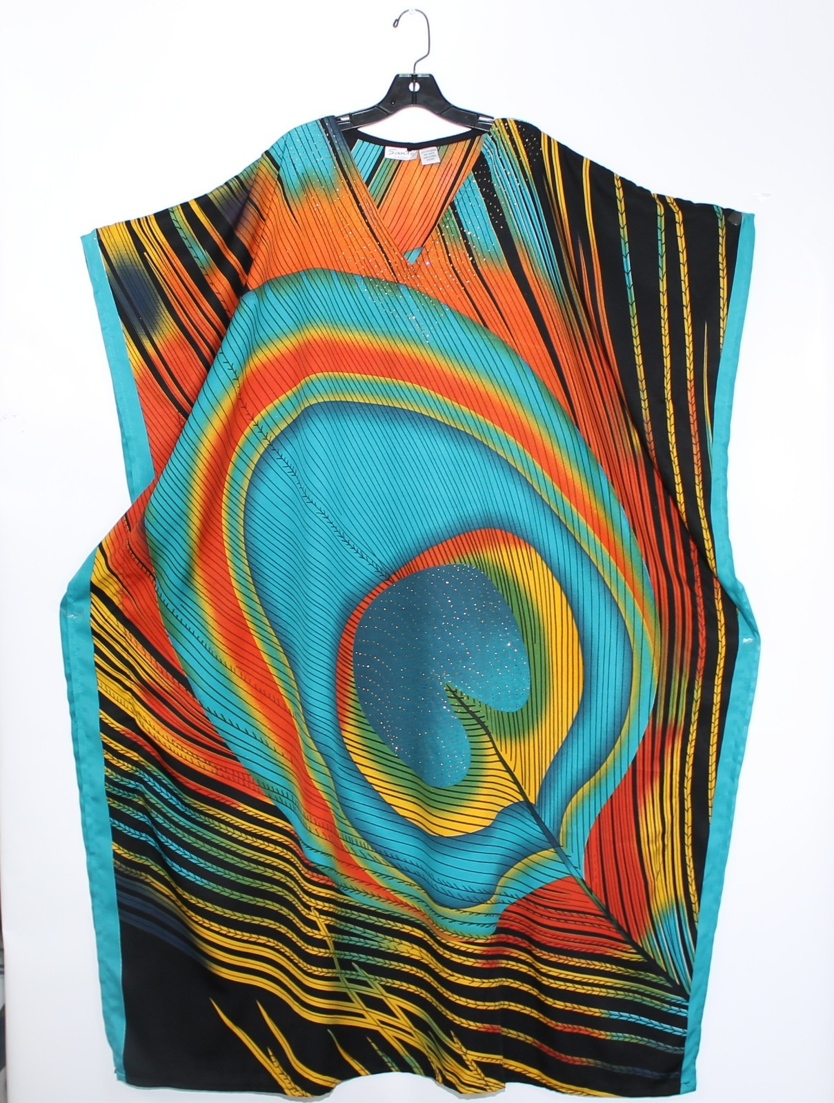Sante’ Classics Abstract Print Caftan One Size Dress Plus Size L-XXL Relaxed Fit