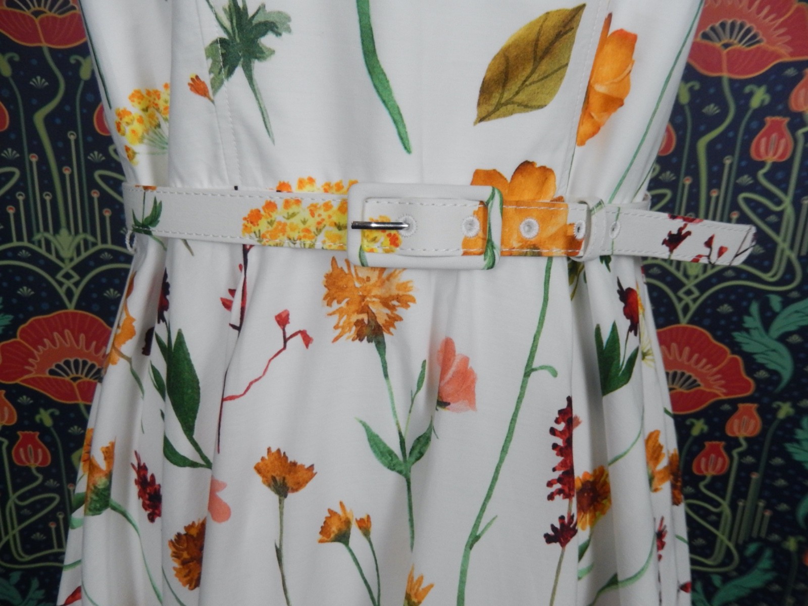 Antonio Melani X Style By Simkins Maybry Floral Fit Flare Tea Sun Dress 10