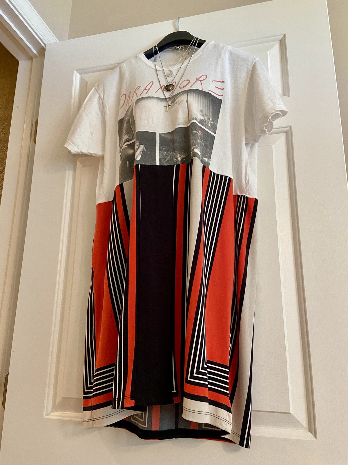 Paramore Reworked OOAK Upcycled Vintage Band Tee Dress L XL Xtra Large Shirt