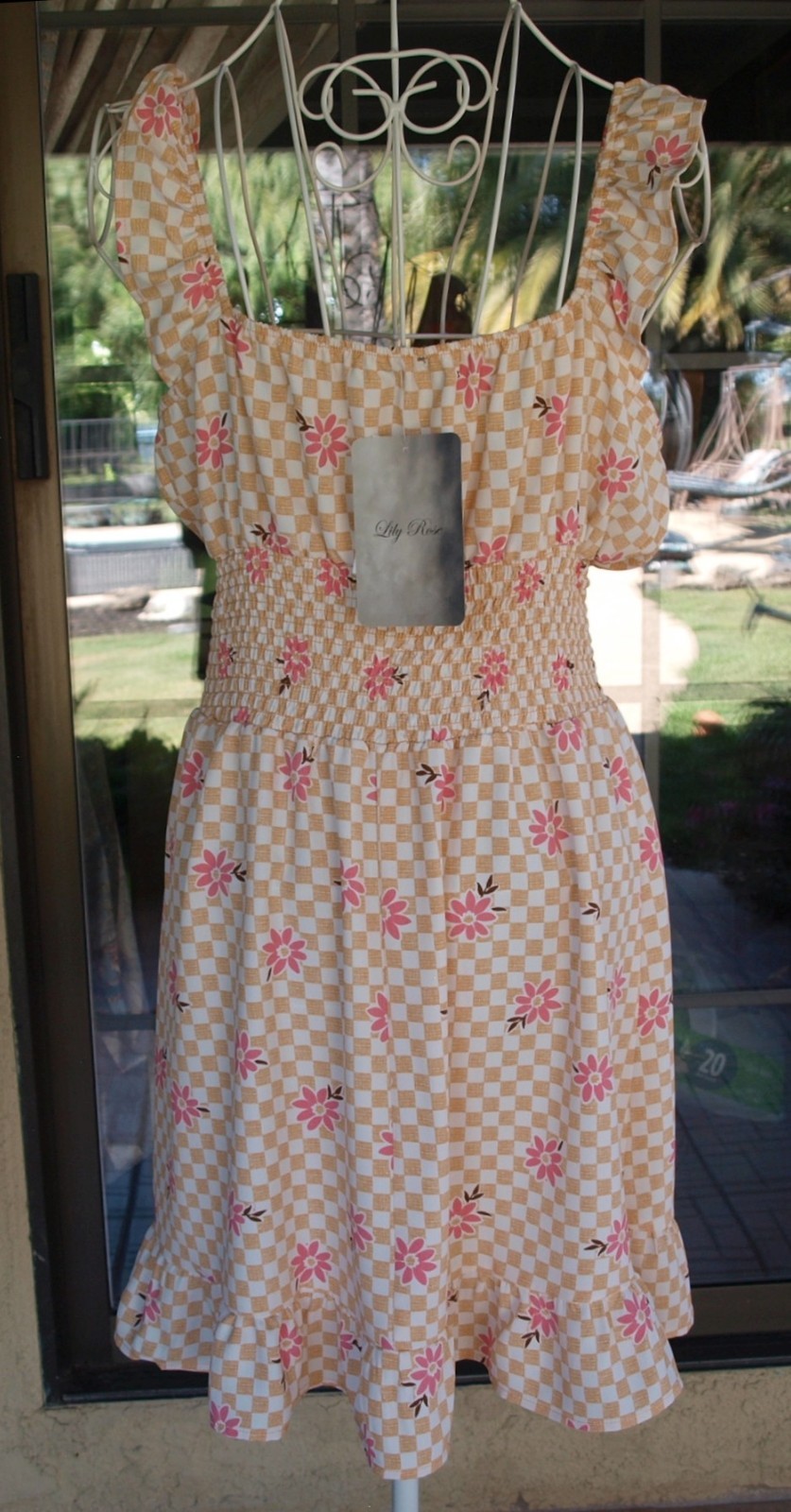 New Lilly Rose Ruffle Strap & Hem Summer Dress Sz. M