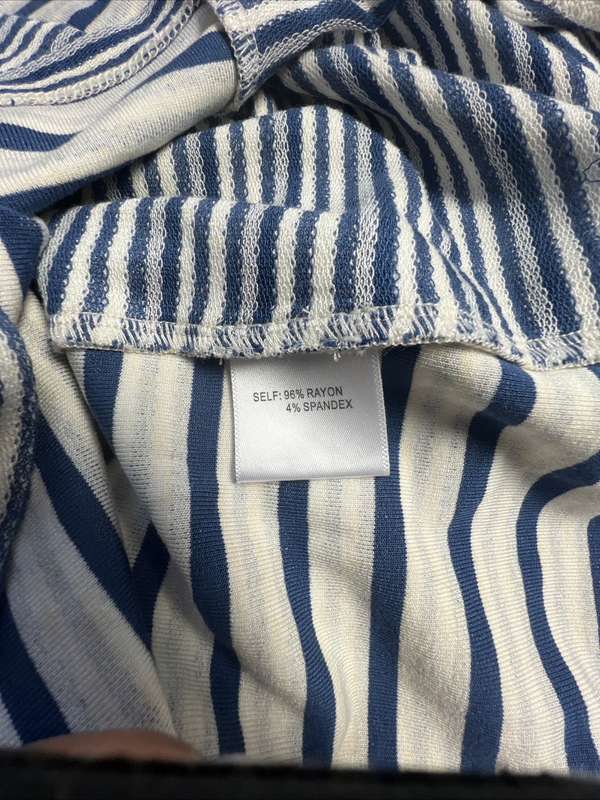 Jane and Delancey Blue Striped Long Sleeve Comfy Dress Above Knee Tunic Sz M