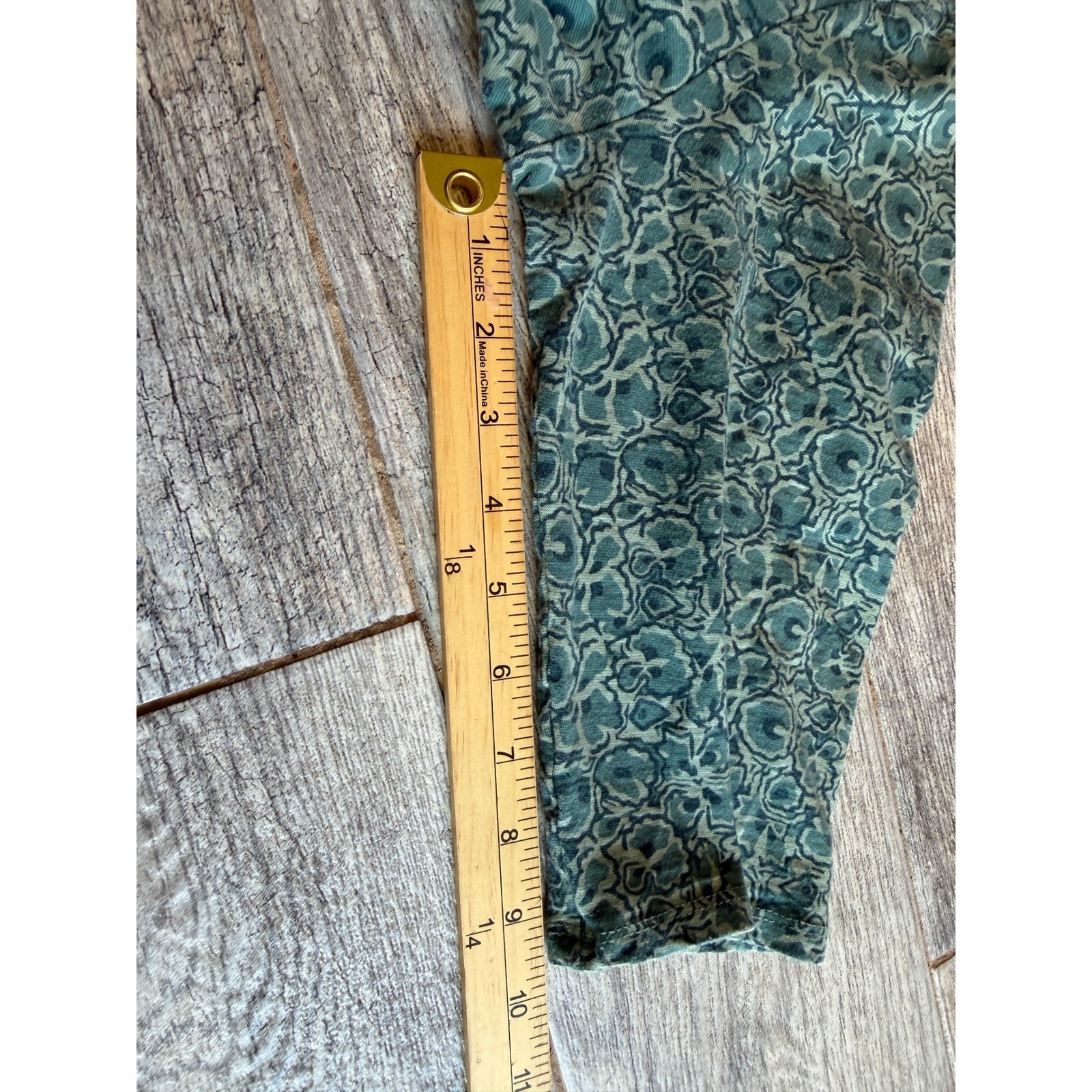Toad&Co Rosalinda Dress Large Green Floral A-Line Knit Empire Waist Boho Ruched