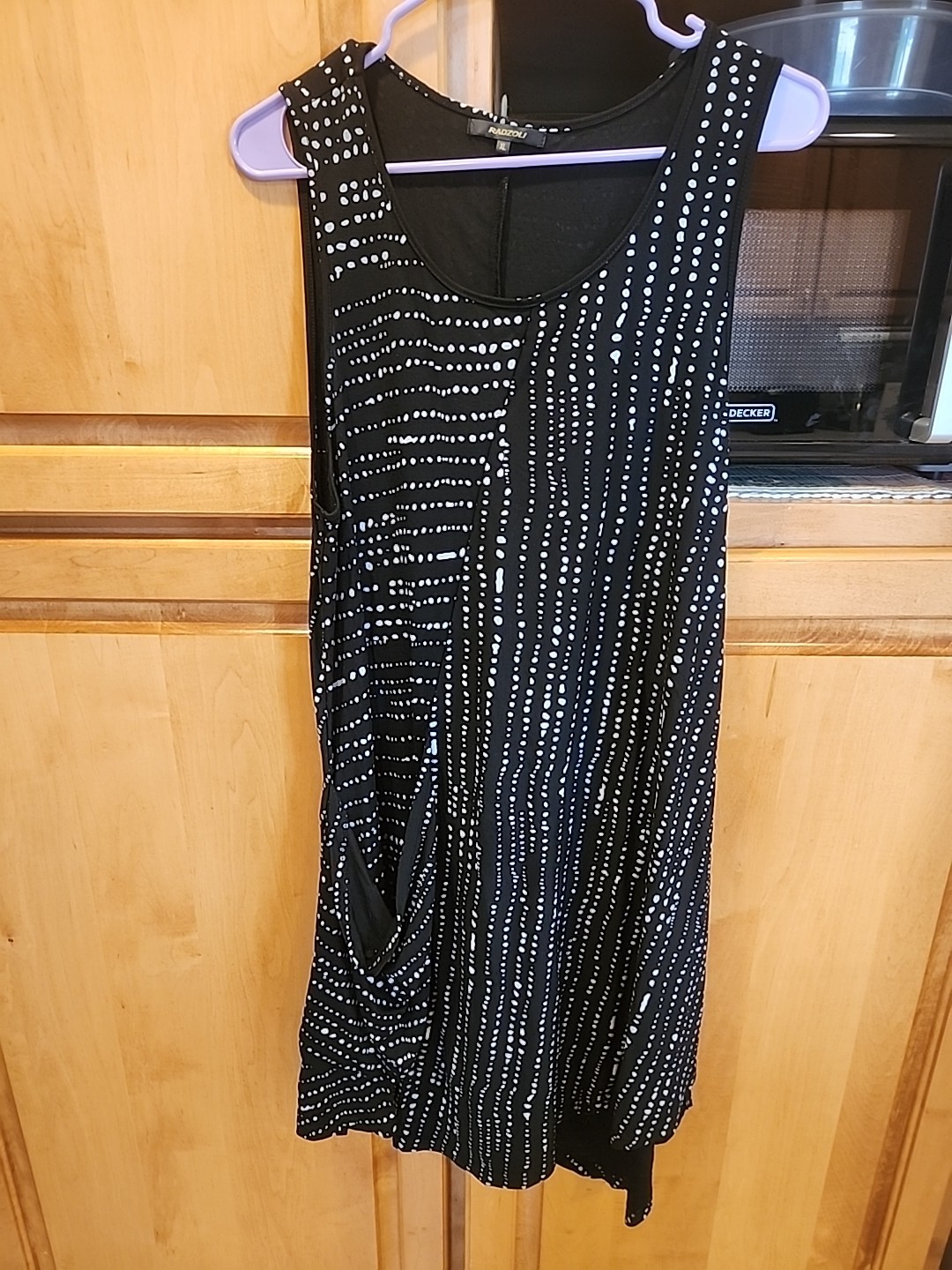 Radzoli Black/White Women’s Polka Dot Dress. Size XL