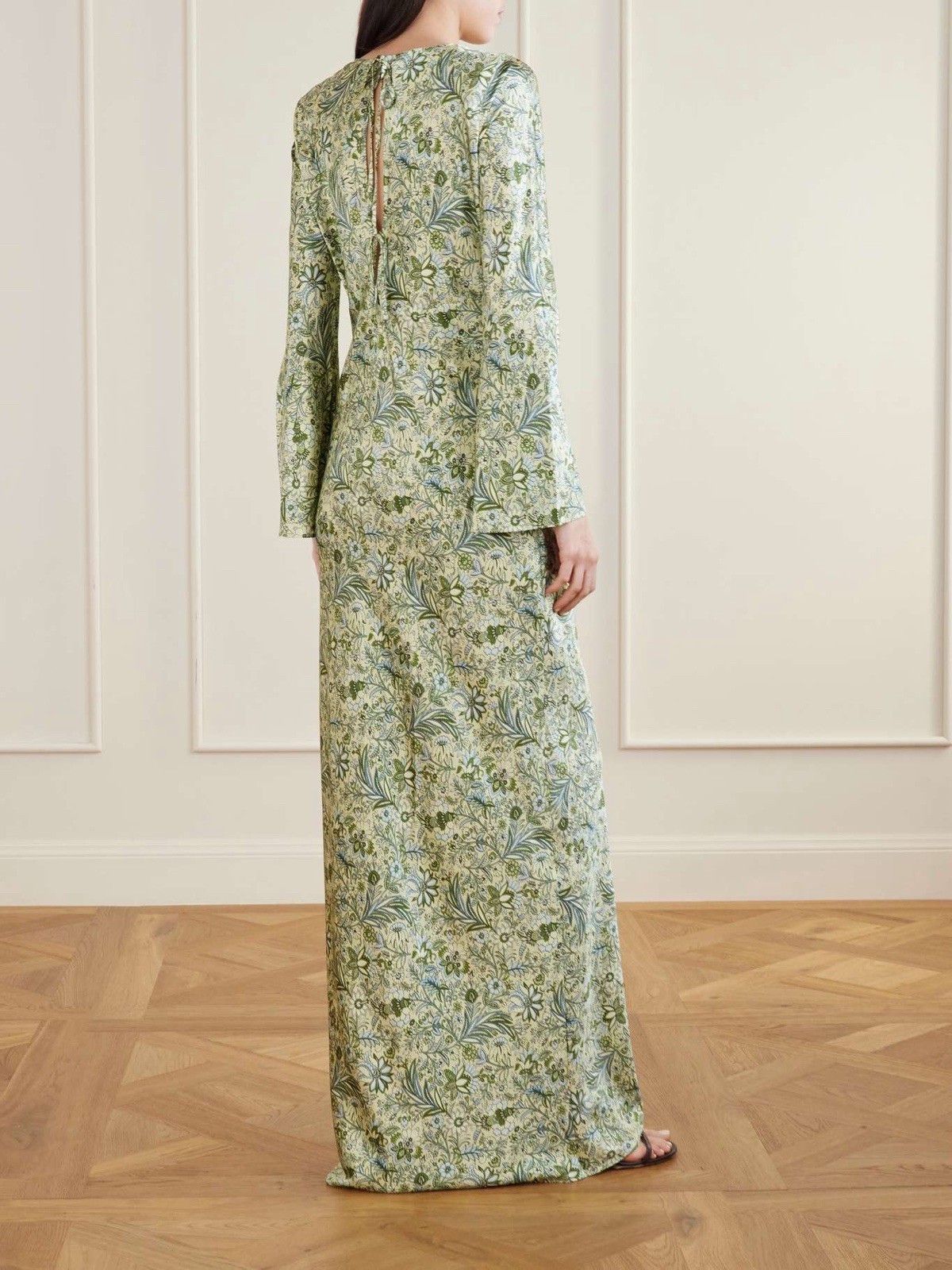 Veronica Beard Gemma Floral Long-Sleeve Maxi Dress $750 Size 8
