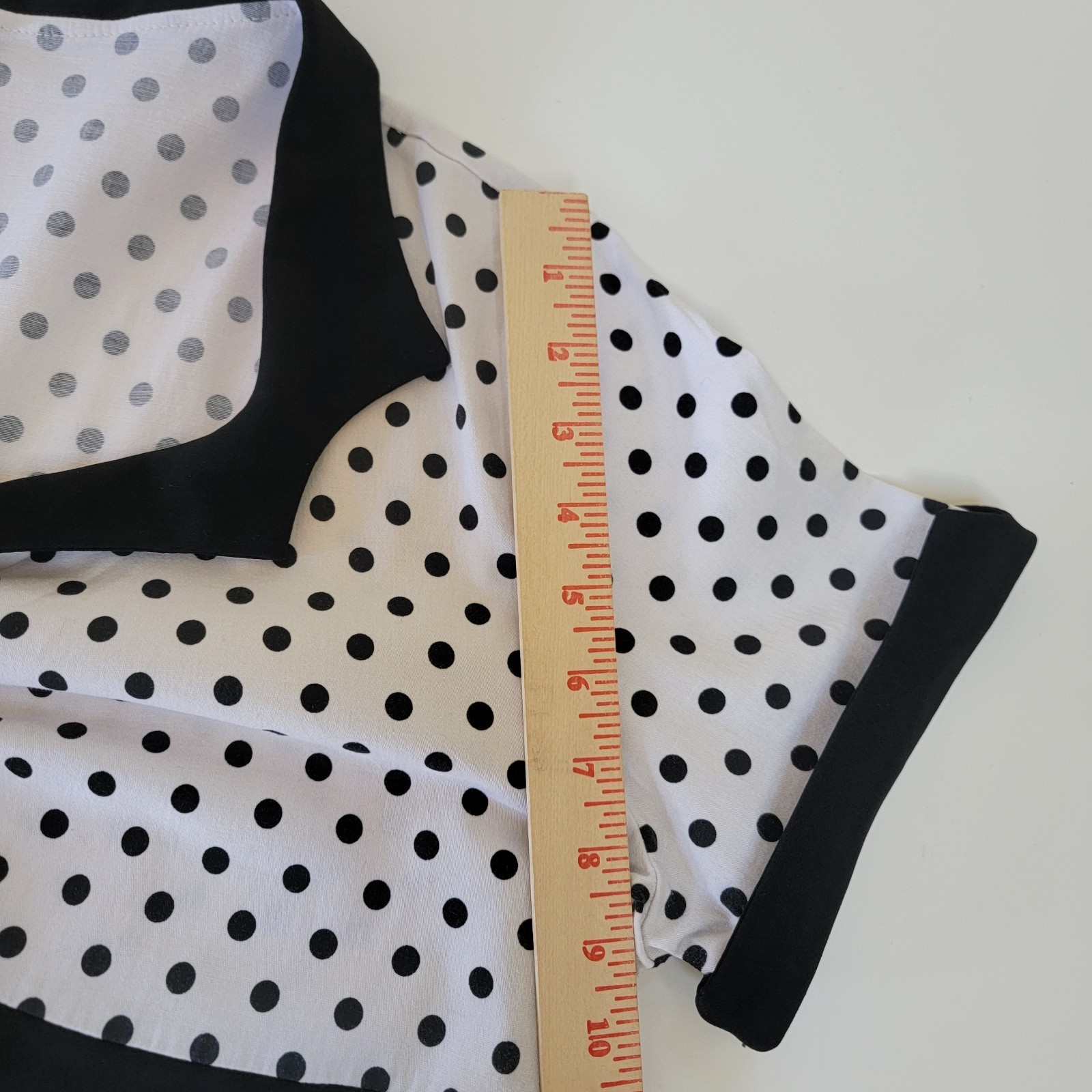 Nihsatin~ 1950s Retro Rockabilly Swing Dress~ Black &White w/Polka Dots~ Sz 4XL