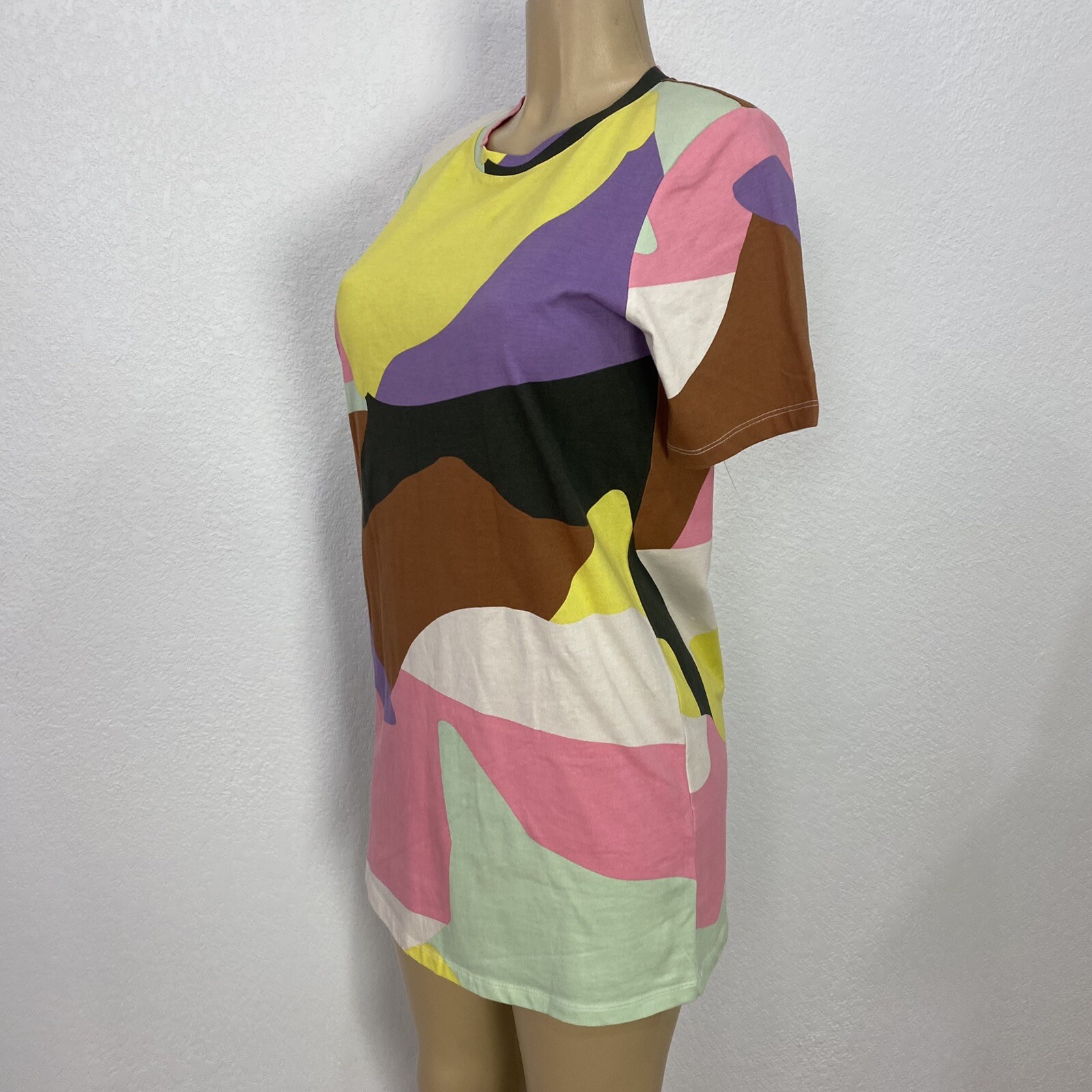 Sanctuary Multicolor Camo Tunic Shirt Dress Women’s Size XS Casual Knit Tes