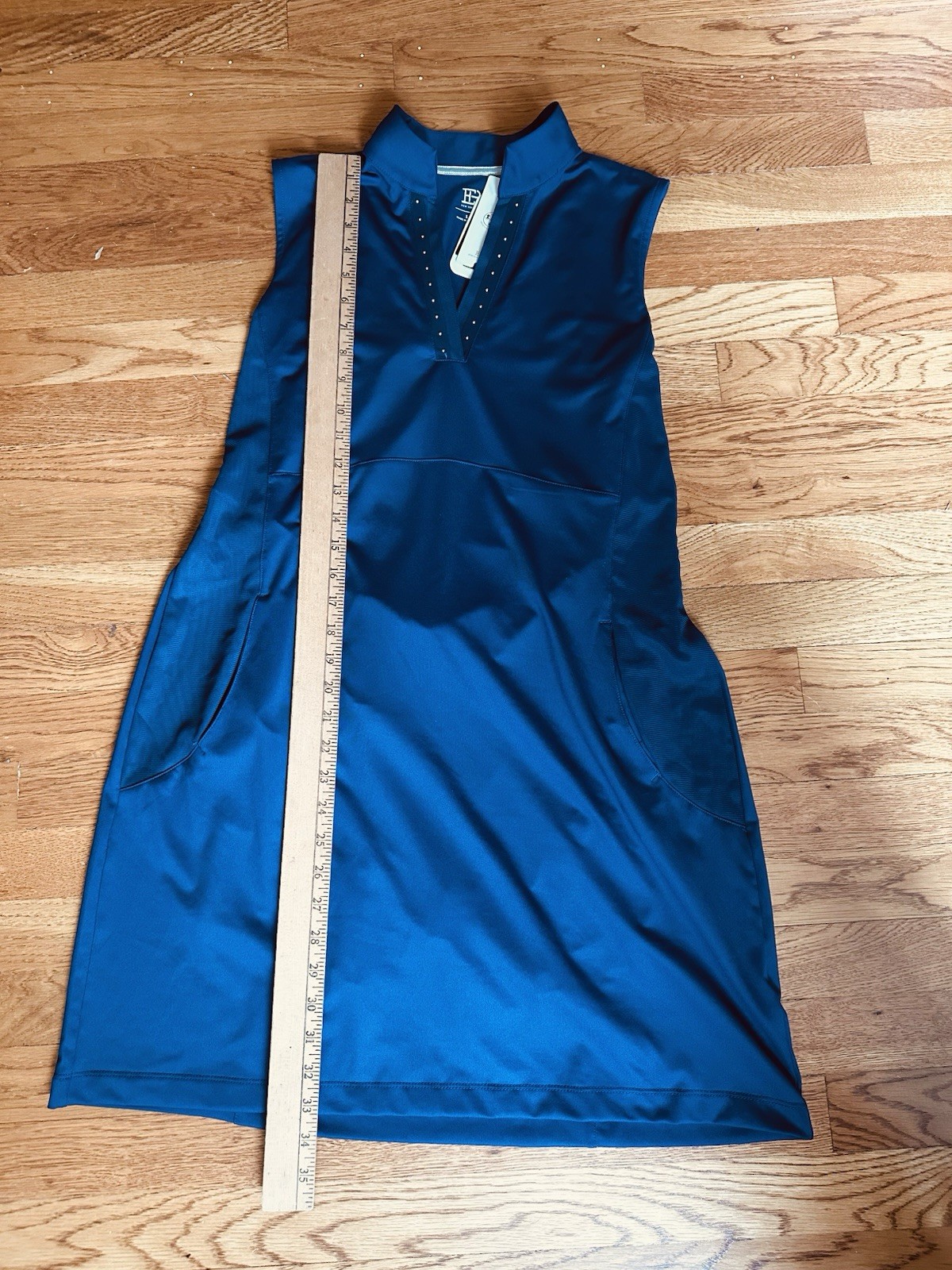 EP NY Athletic Golf Dress Womens Large Blue Detachable Shorts UV 50 + Tennis NWT