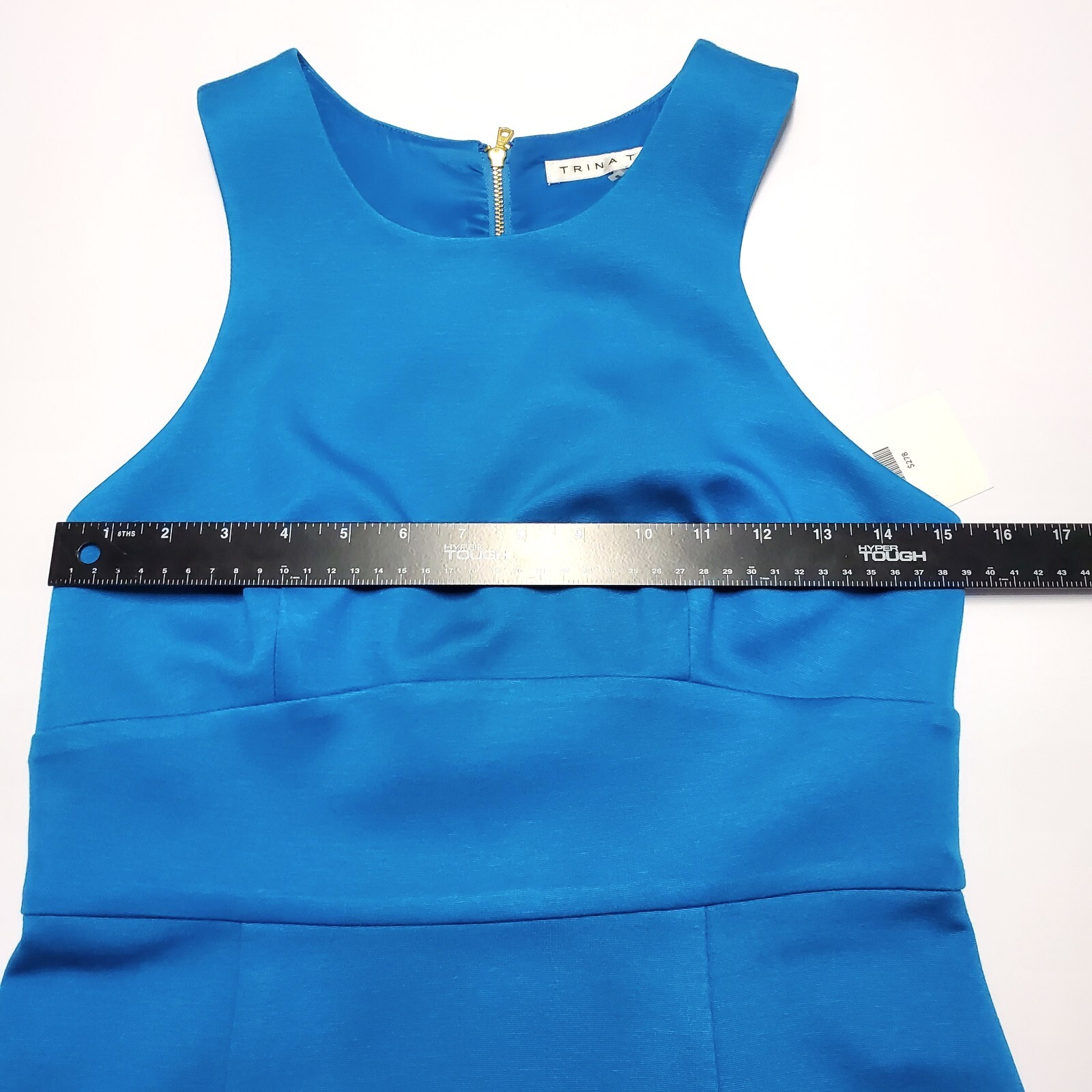 Trina Turk Robyn Blue Cocktail Sheath Dress Racerback Sleeveless Sz 8 NWT $278