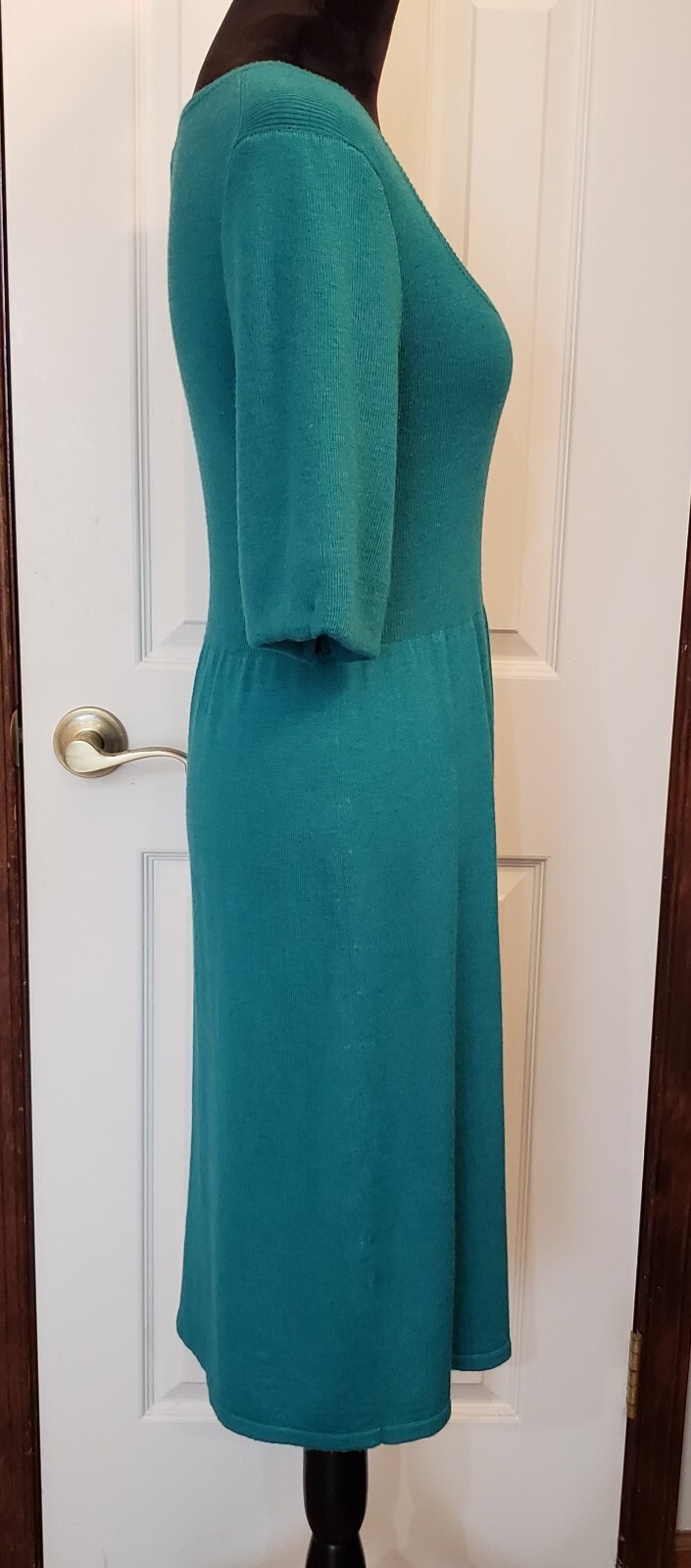 Spense Sweater Dress Size Large Acrylic Wool Knit 3/4 Balloon Sleeve