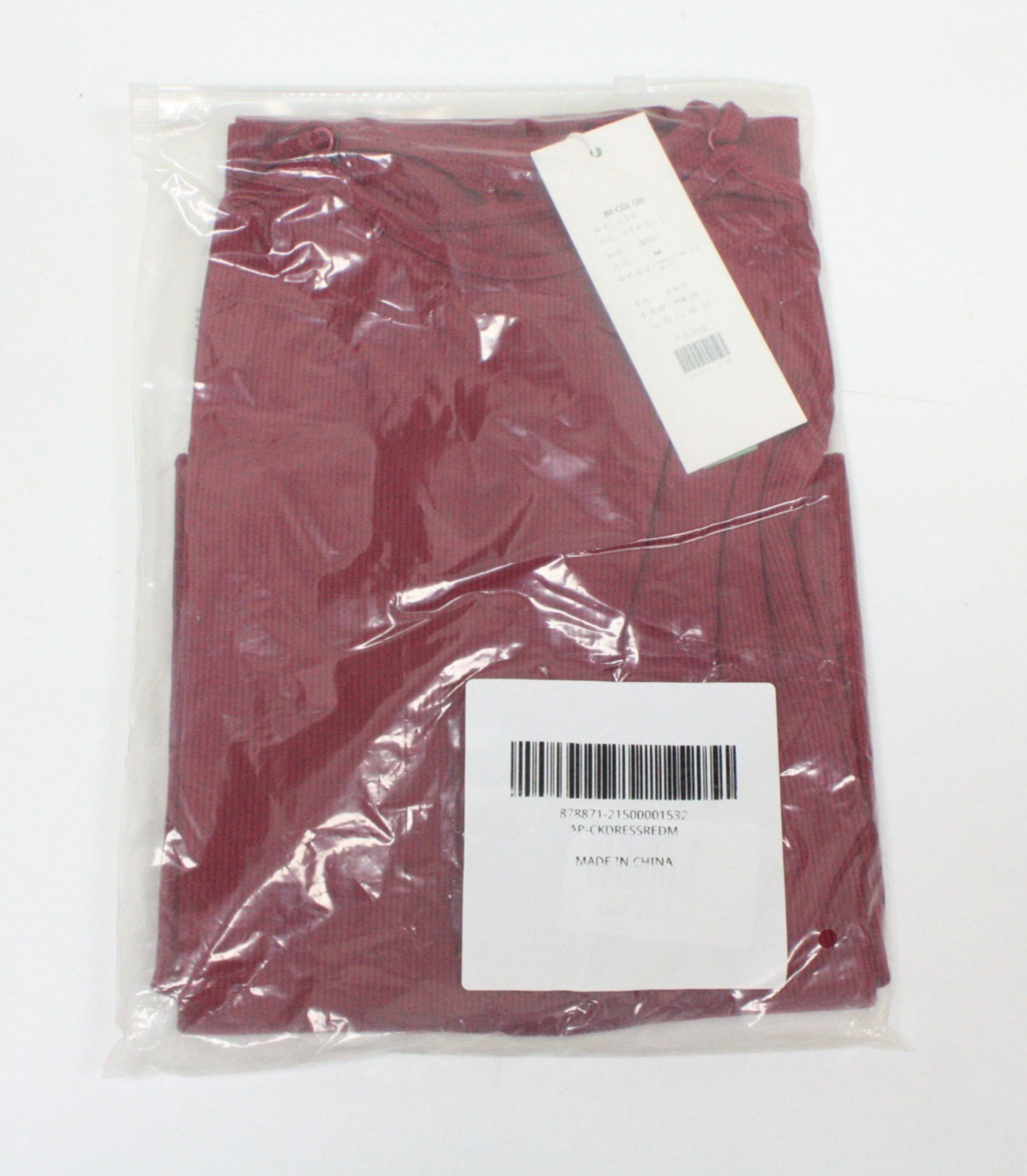WeColor Red Ribbed Adjustable Spaghetti Strap Midi Bodycon Dress Size Small